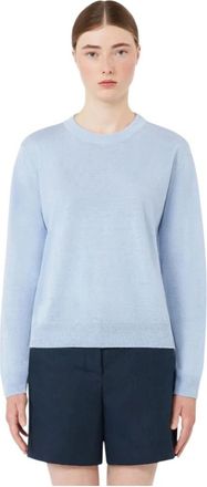 Max Mara Jersey Fervore de cuello redondo - Knitwear - Mujer - Azul - M