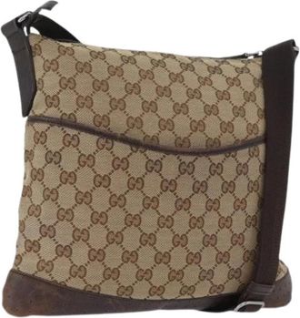 Gucci Pre-owned Vintage Schoudertas - Dames - Vintage Schoudertas - Beige - ONE Size - Leer - Vintage