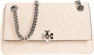 Tory Burch Charlie Small Shoulder Bag - Dames - Schoudertassen - Roze - ONE Size - Leer - Tassen