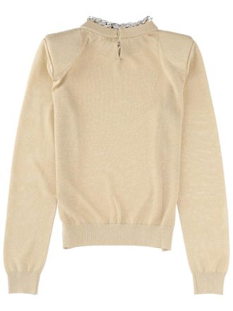 Circus Hotel Chain-Detail Viscose Blend Sweater - White