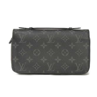 Louis Vuitton Monogram Eclipse Black Noir Monogram Eclipse Leather Long Wallet (Bi-Fold) (Pre-Owned)