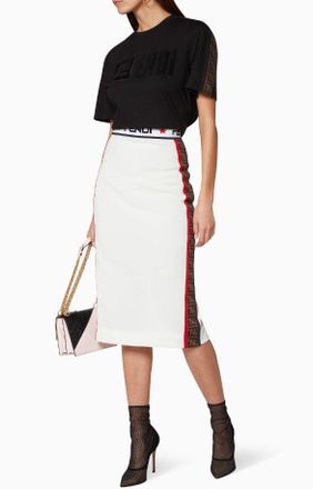 Fendi x Fila white pencil skirt Size 40