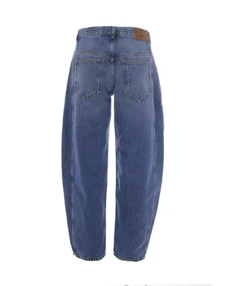 Isabel Marant Barrel-Cut Light Blue Denim Jeans