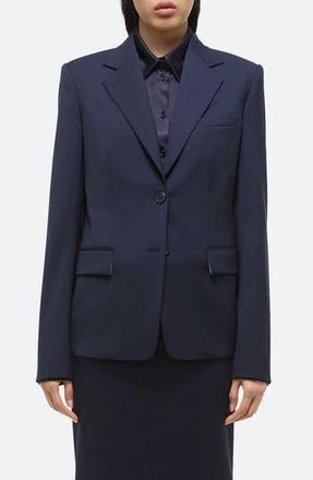Helmut Lang Classic Virgin Wool Blazer in Navy at Nordstrom Rack, Size 12