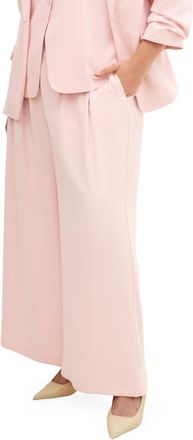 City Chic Abbie Wide Leg Pants in Heavenly Pink at Nordstrom, Size Xxxs