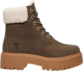 Timberland Stone Street Boot - Dames - Winterlaarzen - Bruin - 37 EU - Leer - Schoenen