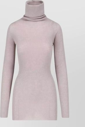 Rick Owens wool ribbed long-sleeve funnel-neck top