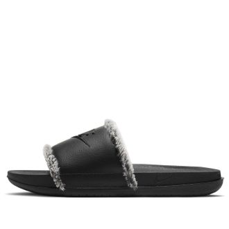 Nike (WMNS) Nike OffCourt Leather Slide Black Fur CV7964-001