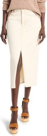 Nic+Zoe Front Slit Denim Midi Skirt in Canvas at Nordstrom Rack, Size 27