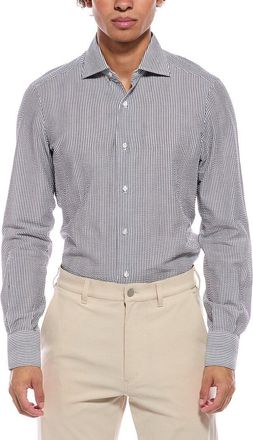 Isaia Mix Seersucker Dress Shirt