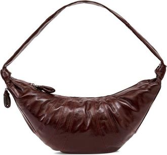 Christophe Lemaire Large Croissant Bag In Coated Cotton