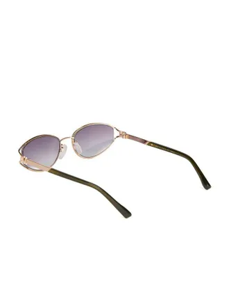 Ana Hickmann AH3355 Gradient Pink Lens Sunglasses - Gold