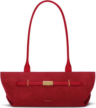 DeMellier The New York Leather Shoulder Bag in Berry Red/Berry Red at Nordstrom