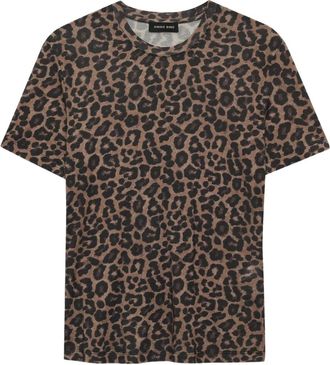 Anine Bing T-shirt Sylvie leopardata - Marrone