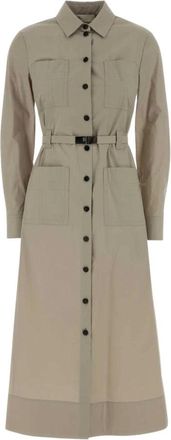 Tory Burch Stretch Poplin Blousejurk - Dames - Shirt Kleedjes - Beige - S - Kleedjes
