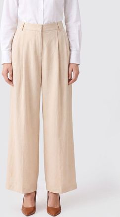 Iro Pantaloni sartoriali Hayda in misto lino a gamba larga e vita alta