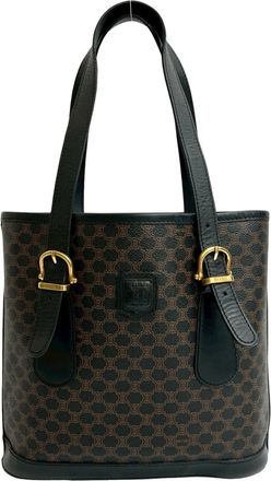 Celine Black Brown Leather Pvc Handbag Shoulder Bag Tote Bag (Pre-Owned)