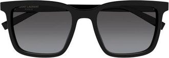 Saint Laurent 54mm Square Sunglasses in Black at Nordstrom