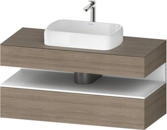 Duravit Duravit - Qatego Consola Mueble Bajo Lavabo, 1 Extra&iacute;ble, 1 Caj&oacute;n