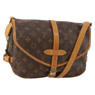 Louis Vuitton Pre-owned Cross Body Bags, female, Brown, Size: ONE SIZE Pre-owned Saumur Handbag
