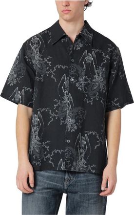 Our Legacy Every Shirt Shortsleeve - Heren - Korte mouwen Overhemden - Zwart - L - Overhemden