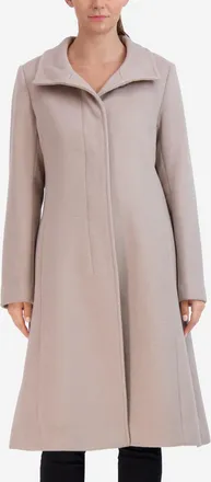 Cole Haan Womens Flared Dress Coat - Beige Size 14