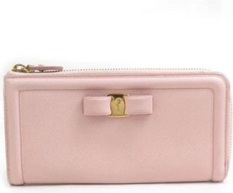 Ferragamo Pre-owned Wallets, female, Pink, Size: ONE SIZE Pre-owned Leather Wallet