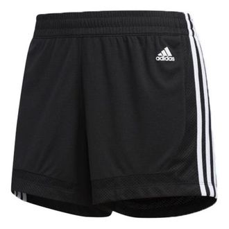 adidas (WMNS) adidas 3-Stripes 5-Inch Mesh Shorts Asia Sizing Black White EB3894