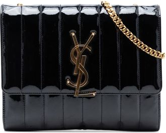 Saint Laurent Pre-owned Saint Laurent Medium Patent Vicky Crossbody Ladies GBL554125A.1218