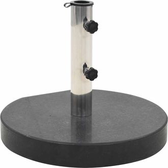 vidaXL Base De Sombrilla Redonda De Granito Negro 28,5 Kg Vidaxl