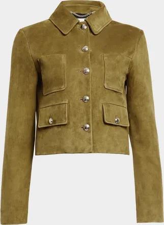 Altuzarra Astley Single-Breasted Suede Jacket