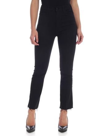 Mother Hustler Ankle Fray pants in black