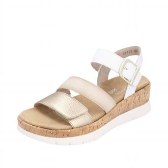 Remonte Womens Gizela 50 Wedge Sandal In Crema