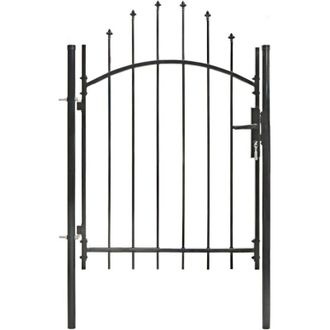 vidaXL Puerta De Jard&iacute;n De Acero Negro 1x1,5 M Vidaxl