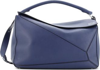 Loewe Puzzle Bag Leather Large satchel - Blauw