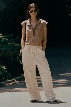 Pilcro Hanna Linen Blend Wide Leg Pants