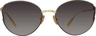 Linda Farrow FIELDER LFL1455 C2 Womens Sunglasses Black Size 61