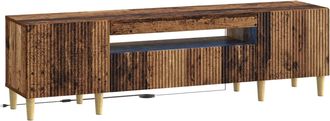vidaXL Mueble De Tv Led Madera Envejecida Madera De Ingenier&iacute;a Vidaxl