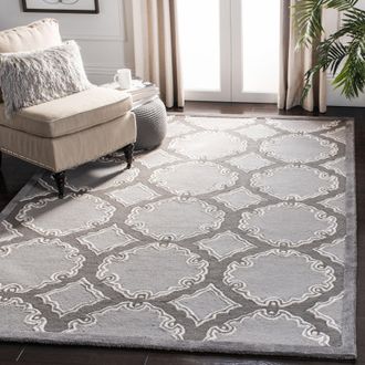Safavieh Bella Hand Made Area Rug, Grey / Light Grey Contemporary Style Non-Shedding