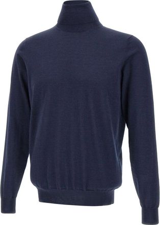 FILIPPO DE LAURENTIIS Dv 1Ml_Rm 16R Turtleneck Sweater - Heren - Coltruien - Blauw - M - Wol - Truien & Vesten