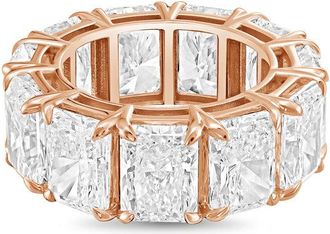 Diana M. Jewels 14kt rose gold 15.00cts radiant lab grown diamond eternity band