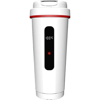 OEM Hervidor El&eacute;ctrico Para Coche, Botella De Acero Inoxidable, Calentador De Agua Termost&aacute;tico Instant&aacute;neo Para Agua, Caf&eacute;, T&eacute;, Leche, Viajes, Picnic, Co