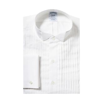 Brooks Brothers Camicia con colletto e dettaglio plissettato - - Shirts - Uomo - Bianco - L