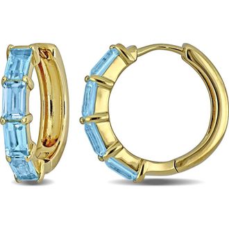 Delmar Semiprecious Stone Hoop Earrings in Blue at Nordstrom Rack