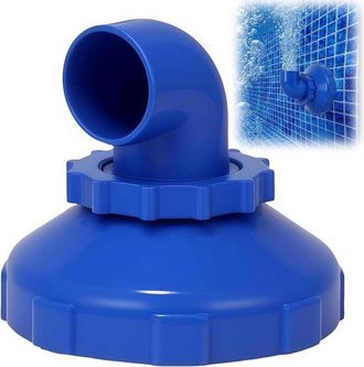 No Brand Boquilla De Entrada De Agua Giratoria 360&deg; Para Piscinas, 32 Mm, Azul, En &Aacute;ngulo, Para Piscinas Intex, Bestway Y Piscinas Cubiertas