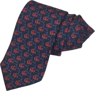 Gucci Pre-owned Accessories, male, Blue, Size: ONE SIZE Pre-owned Cravat