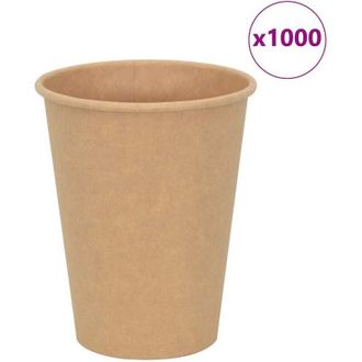 vidaXL Bicchieri da Caff&egrave; in Carta 1000 pz 12oz 300ml Marrone - Vidaxl