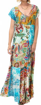 Johnny Was Patchwork Slip Dress In Gillian Mix