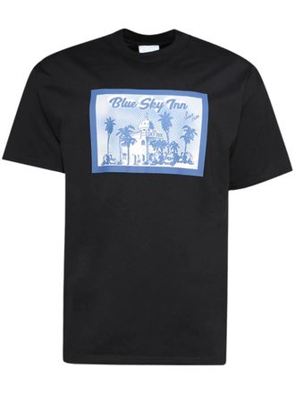 Blue Sky Inn Postcard T-shirt - Black