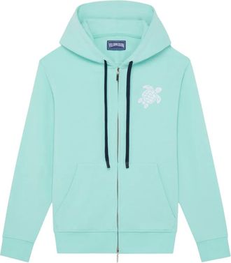 Vilebrequin Felpa con cappuccio e logo - Verde